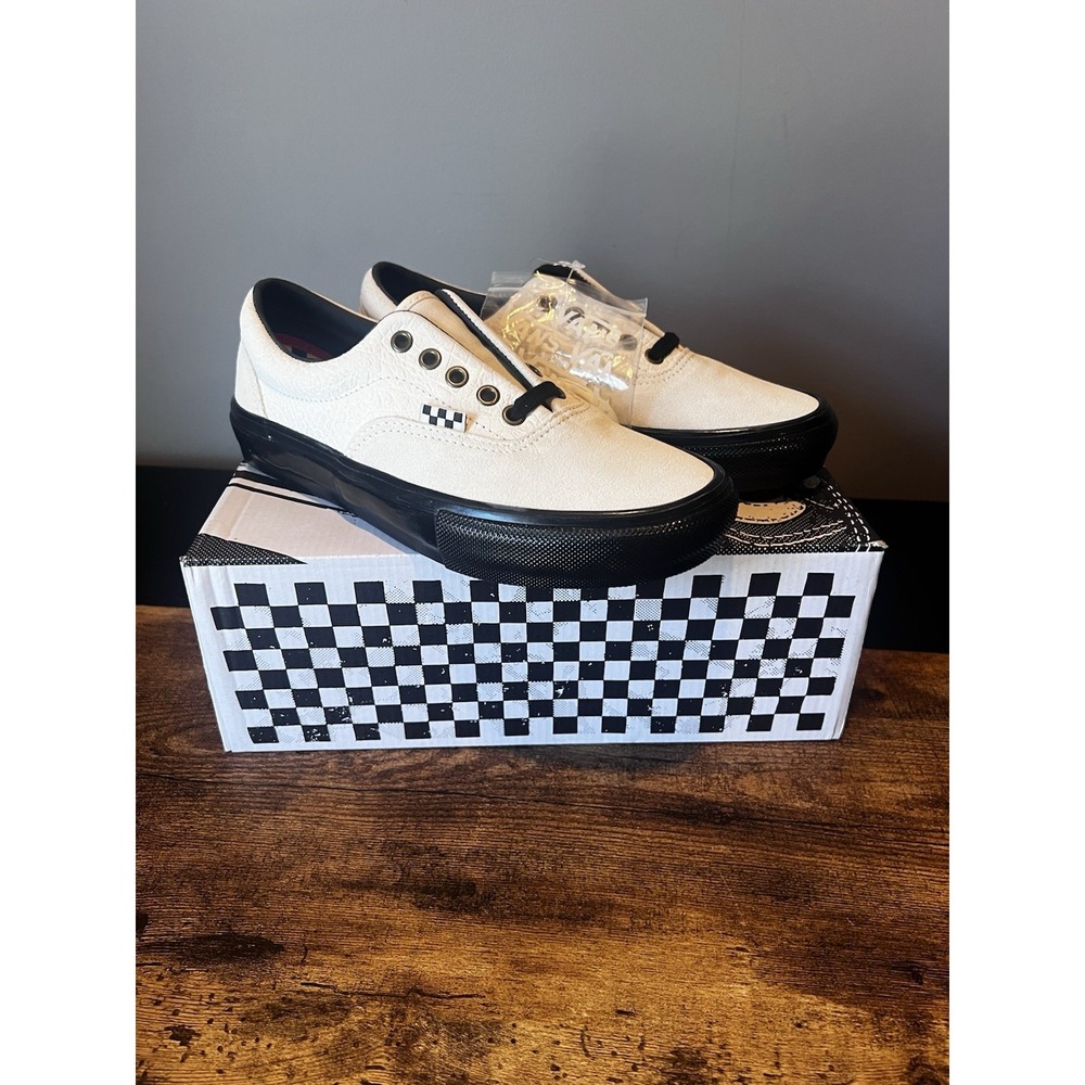 Vans Era Skate Breana Geering Marshmallow Black Skate Shoes US Men 7